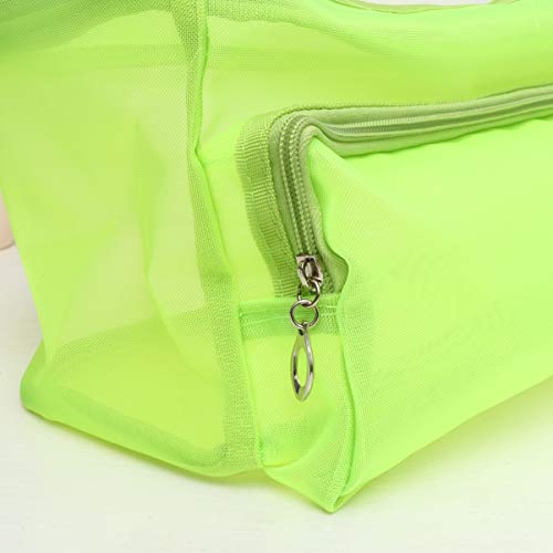ARTIBETTER Sewing Accessories Sewing Accessories Knitting Yarn Storage Bag Mesh Wool Organizer Tote Bag Yarn Holder (Light Green) Mesh Knitting Bag Zippered Tote