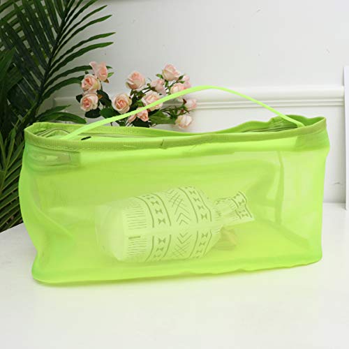 ARTIBETTER Sewing Accessories Sewing Accessories Knitting Yarn Storage Bag Mesh Wool Organizer Tote Bag Yarn Holder (Light Green) Mesh Knitting Bag Zippered Tote