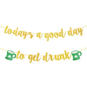 weimaro today is a good day to drunk banner, funny drinking saint st patricks day lucky party decorations, irish st. patrick’s day decorations, lucky irish st pattys day decor