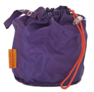 purple small goknit pouch project bag w/ loop & drawstring