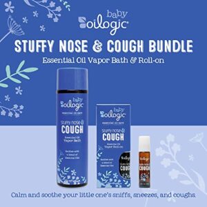 Oilogic Baby Bath Essentials - Stuffy Nose & Cough Bundle - Vapor Bath Relief and Roll-On Essential Oil Blend for Babies & Toddlers