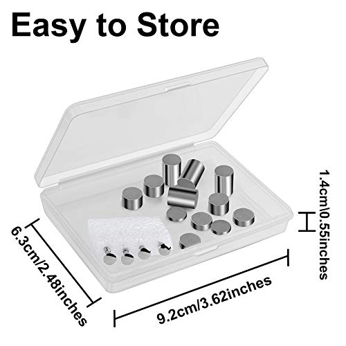 Ruisita 3.25 Ounces Tungsten Cylinders Weights 4 Sizes and Polished Speed Axles Kit 12 Pieces Tungsten Weights 4 Pieces Polished Axles with Plastic Box