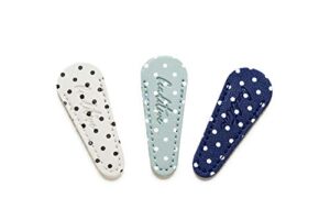 beaditive embroidery scissors sheath (3-piece set) ocean | white, aqua, navy polka dot