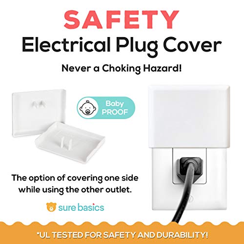 Electrical Outlet Covers Baby Proofing - Bigger Size Prevents Choking Hazard, 12