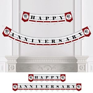 big dot of happiness we still do – 40th wedding anniversary party bunting banner – ruby party decorations – happy anniversary