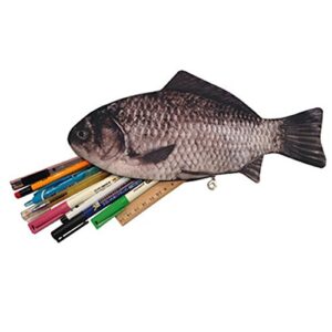 gotoole women’s creative pen bag fish shape penceil case oxford fabric zip wallet