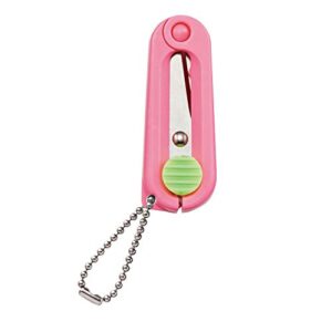 kutsuwa ss113pk hiline portable scissors, pink, blade length: 0.7 inches (1.9 cm)