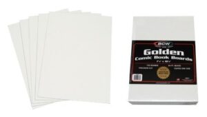 bcw supplies golden comic backing boards (100 count) by bcw