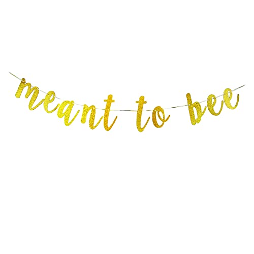 Meant To Bee Banner For Bridal Shower/ Marriage/ Engagement Party Decorations , Baby Shower/ Mommy to be party Photo Prop ,Honey Bee Theme Party Sign, gold