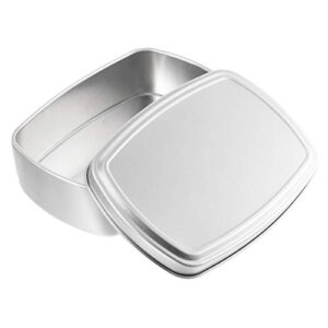 operitacx soapbox 2pcs aluminum soap box empty metal tins for candle making candies leak- proof balm boxes aluminum tin jar containers for candies jewelry powder 150ml sponge dish
