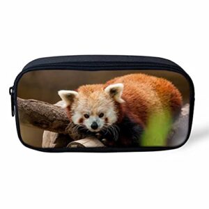 red panda pencil case pen pouch make up case cosmetic bag wild animal zipper stationery bag pencil box