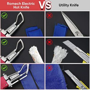 RoMech Rope Cutter Fabric Cutter - Pro Electric Hot Knife Heat Sealer with Adjustable Power - Cutting Tool Kit- with Blades & Accessories (100W, RM-014)