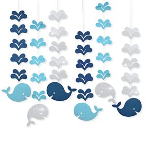 lacheln whale decor hanging garland beluga whale wall art ahoy its a boy under the sea theme birthday party decorations nursery kids bedroom decor