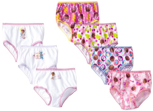 Disney girls Doc Mcstuffins, Elena, Minnie, Fancy Nancy, Disney Jr. Underwear Multipacks Briefs, Doc7pk, 4T US