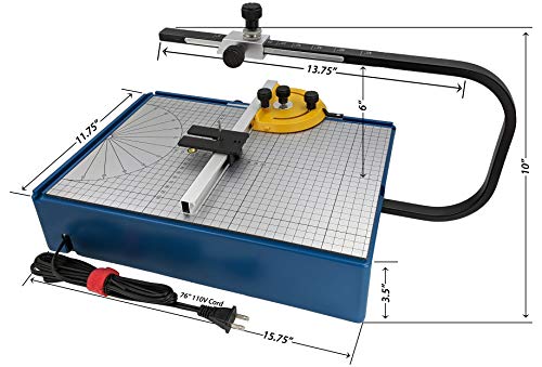 Hercules Hot Wire Foam Cutter Table with Foot Control Pedal – Tabletop Hotwire Cutter for Cutting, Forming and Sculpting Styrofoam and Other Foam Materials (Corded 110V AC)