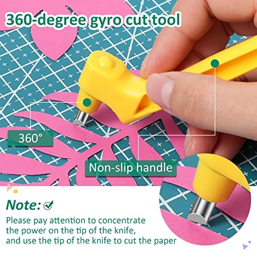 25 Pieces Craft Cutting Tools 5 Craft Knife 15 360-degree Rotating Blade Craft Knife 15 30 45 Degree with Cutting Mat 4 Weeding Tool Art Cutter Paper Craft Cutting Tools for DIY Craft Stencil Supplies