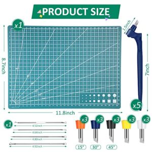25 Pieces Craft Cutting Tools 5 Craft Knife 15 360-degree Rotating Blade Craft Knife 15 30 45 Degree with Cutting Mat 4 Weeding Tool Art Cutter Paper Craft Cutting Tools for DIY Craft Stencil Supplies