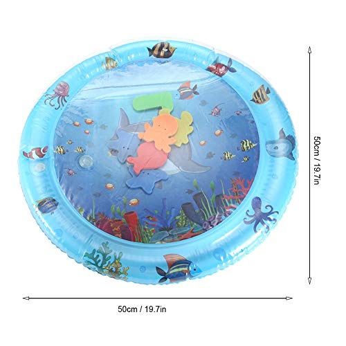 plplaaoo Inflatable Baby Ice Pad Prone Pat Water Cushion Marine Life Mat, Water Mat Infants, Tummy Time Water Mat, Newborn Girl and Boy Early Activity Center