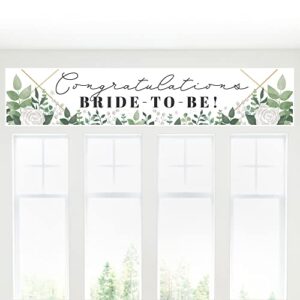 Big Dot of Happiness Boho Botanical Bride - Greenery Bridal Shower and Wedding Party Decorations Party Banner