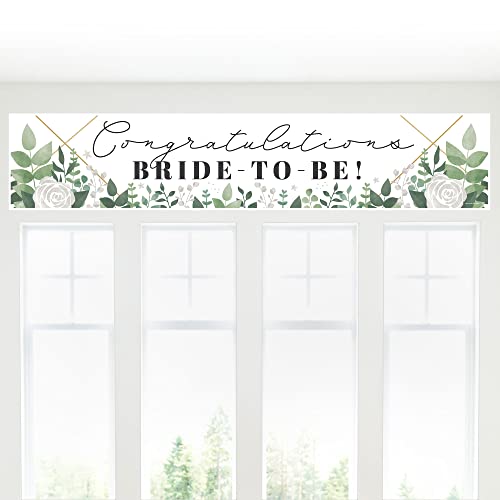 Big Dot of Happiness Boho Botanical Bride - Greenery Bridal Shower and Wedding Party Decorations Party Banner