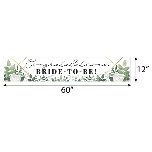 Big Dot of Happiness Boho Botanical Bride - Greenery Bridal Shower and Wedding Party Decorations Party Banner