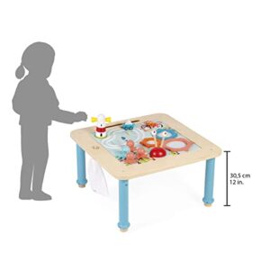 Janod 14 Piece Wooden Progressive Activity Table - Ages 18 Months+ - J08041