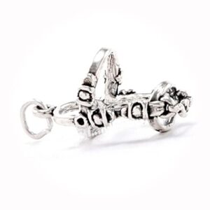 new baby basket charm pendant opens to baby moveable 925 sterling silver jewelry 3d blu0564bunn