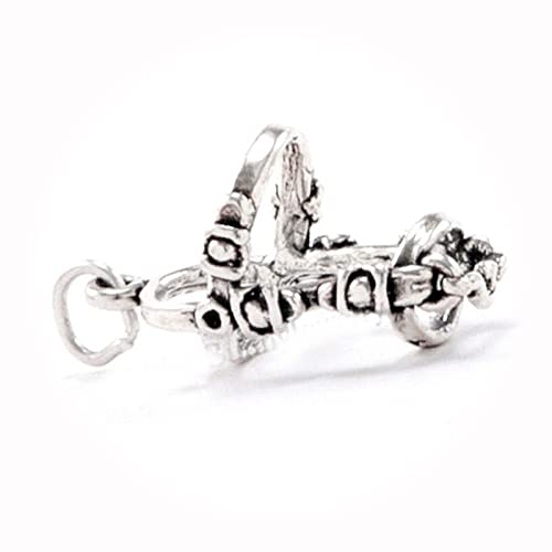 New Baby Basket Charm Pendant Opens to Baby Moveable 925 Sterling Silver Jewelry 3D BLU0564BUNN