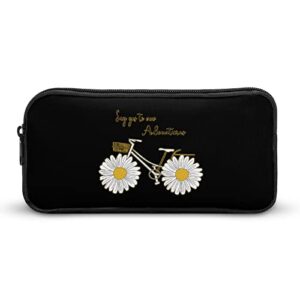 daisy bicycle pencil case pencil pouch coin pouch cosmetic bag office stationery organizer