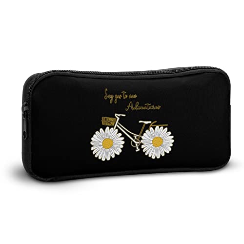 Daisy Bicycle Pencil Case Pencil Pouch Coin Pouch Cosmetic Bag Office Stationery Organizer