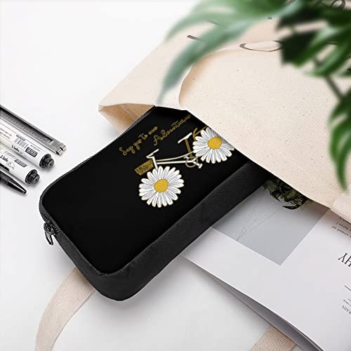 Daisy Bicycle Pencil Case Pencil Pouch Coin Pouch Cosmetic Bag Office Stationery Organizer