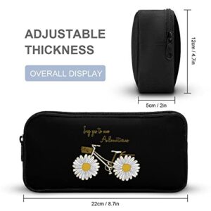 Daisy Bicycle Pencil Case Pencil Pouch Coin Pouch Cosmetic Bag Office Stationery Organizer