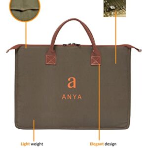 ANYA Art portfolio bag, artist carrying case, storage bag for artwork, posters with zipper and handles, light weight art bag for professionals, students KONST