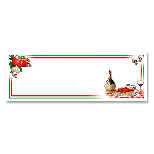 Beistle Customizable Italian Theme Banner, Multicolor