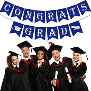 2023 Congrats Grad Graduation Banner with Graduation Cap Sign(Assembled) Class of 2023 Graduation Party Supplies Congratulation Grad Garland to Celebrate the Graduation