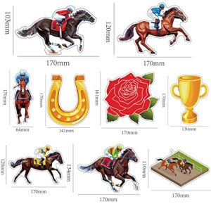 Kentucky Derby Hanging Swirls Party Decorations - Horse Racing Derby Race Hanging Cutouts Whirls Ceiling Supplies Decor