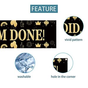 I Do I Did I’m Done Backdrop Banner Decorations, Large Divorced Party Sign Supplies, Single Af, Newly Unwed Party Photo Booth Props Décor (9.8x1.6ft)