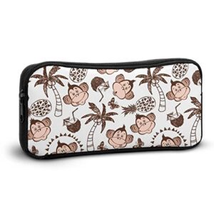 Monkey Pineapple Butterfly Coconut Pencil Case Pencil Pouch Coin Pouch Cosmetic Bag Office Stationery Organizer