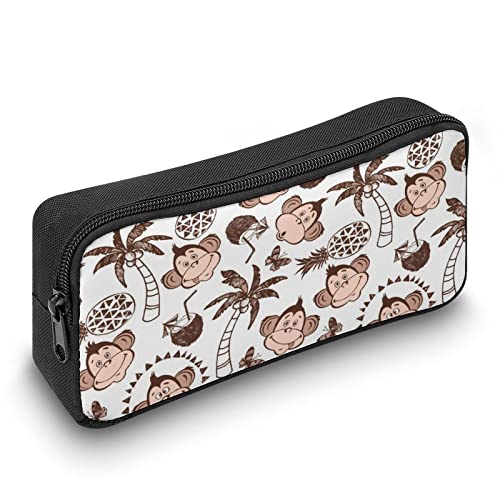 Monkey Pineapple Butterfly Coconut Pencil Case Pencil Pouch Coin Pouch Cosmetic Bag Office Stationery Organizer