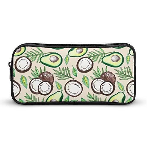 Coconuts Avocados Art Pencil Case Pencil Pouch Coin Pouch Cosmetic Bag Office Stationery Organizer