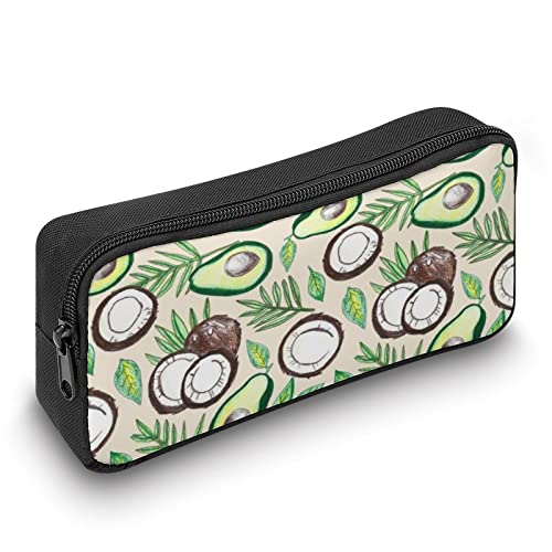 Coconuts Avocados Art Pencil Case Pencil Pouch Coin Pouch Cosmetic Bag Office Stationery Organizer