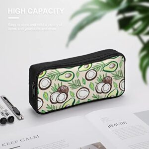 Coconuts Avocados Art Pencil Case Pencil Pouch Coin Pouch Cosmetic Bag Office Stationery Organizer