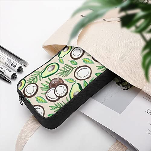 Coconuts Avocados Art Pencil Case Pencil Pouch Coin Pouch Cosmetic Bag Office Stationery Organizer