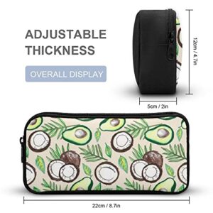 Coconuts Avocados Art Pencil Case Pencil Pouch Coin Pouch Cosmetic Bag Office Stationery Organizer