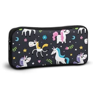 Magic Horse with Horn and Fairy Elements Pencil Case Pencil Pouch Coin Pouch Cosmetic Bag Office Stationery Organizer