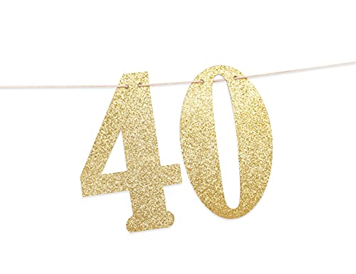 Cheers to 40 Years Banner - Happy 40th Birthday Banner 40th Birthday Banner, Cheers to Celebrate the 40th Wedding Anniversary，40th Birthday Background Props for Men and Women