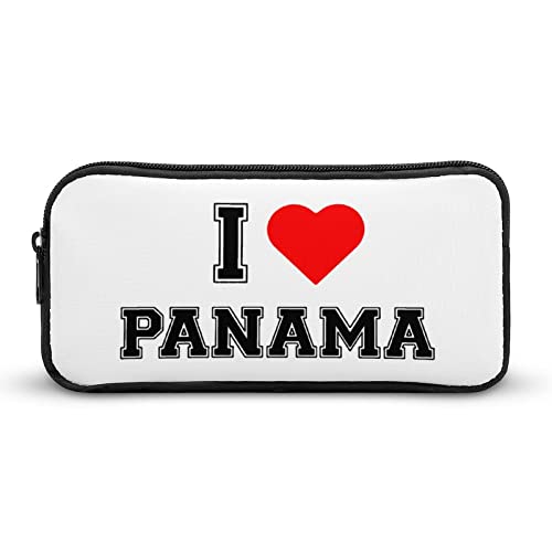 I Love Panama Pencil Case Pencil Pouch Coin Pouch Cosmetic Bag Office Stationery Organizer