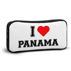 I Love Panama Pencil Case Pencil Pouch Coin Pouch Cosmetic Bag Office Stationery Organizer