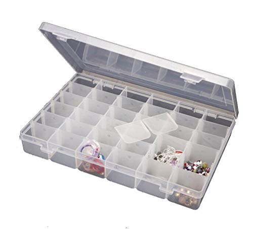 Bulfyss Jewellery Case Organiser with Adjustable Dividers 15,24,36 Grid, Transparent(Pack of 3) Standard Transparent