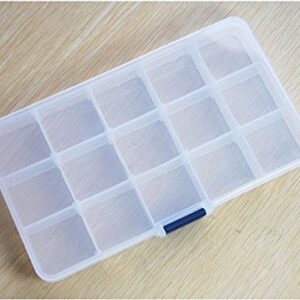 Bulfyss Jewellery Case Organiser with Adjustable Dividers 15,24,36 Grid, Transparent(Pack of 3) Standard Transparent
